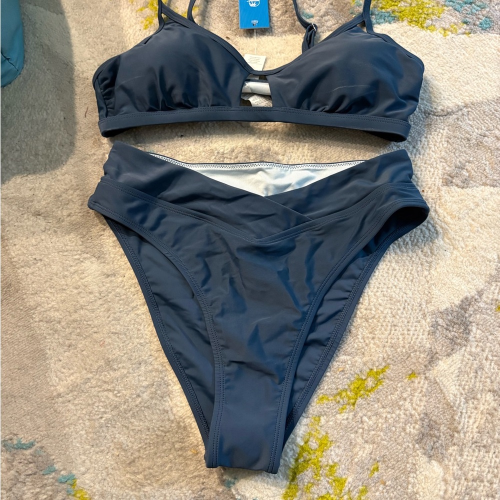 Cupshe Blue Bikini Classic Swimwear